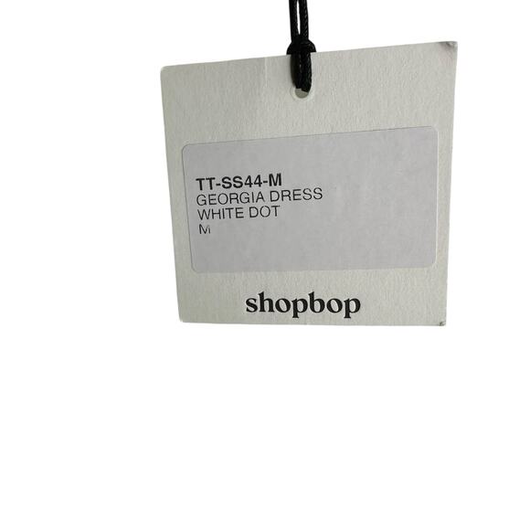 LEBOP Le Bop White Black Polka Dot Retro Mini Dress Georgia Style Women's Medium - Picture 8 of 11